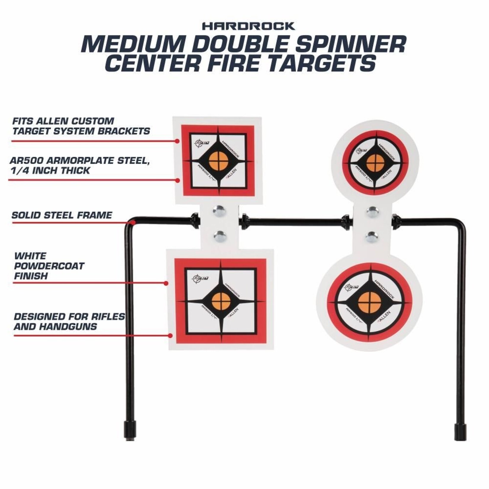 Allen Allen EZ Aim AR500 Double Spinner Targets