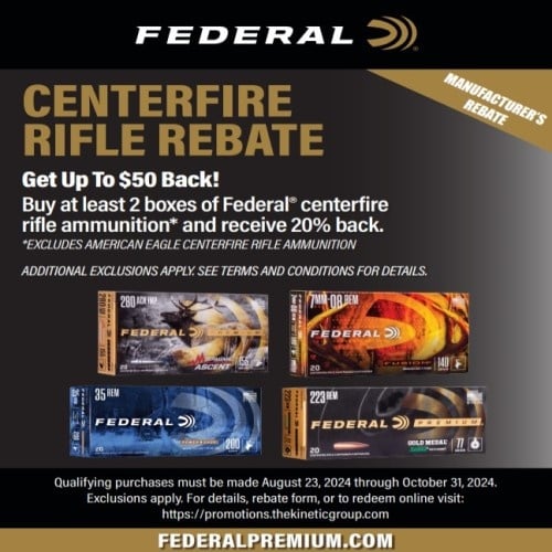 Federal Centerfire Rifle Rebate