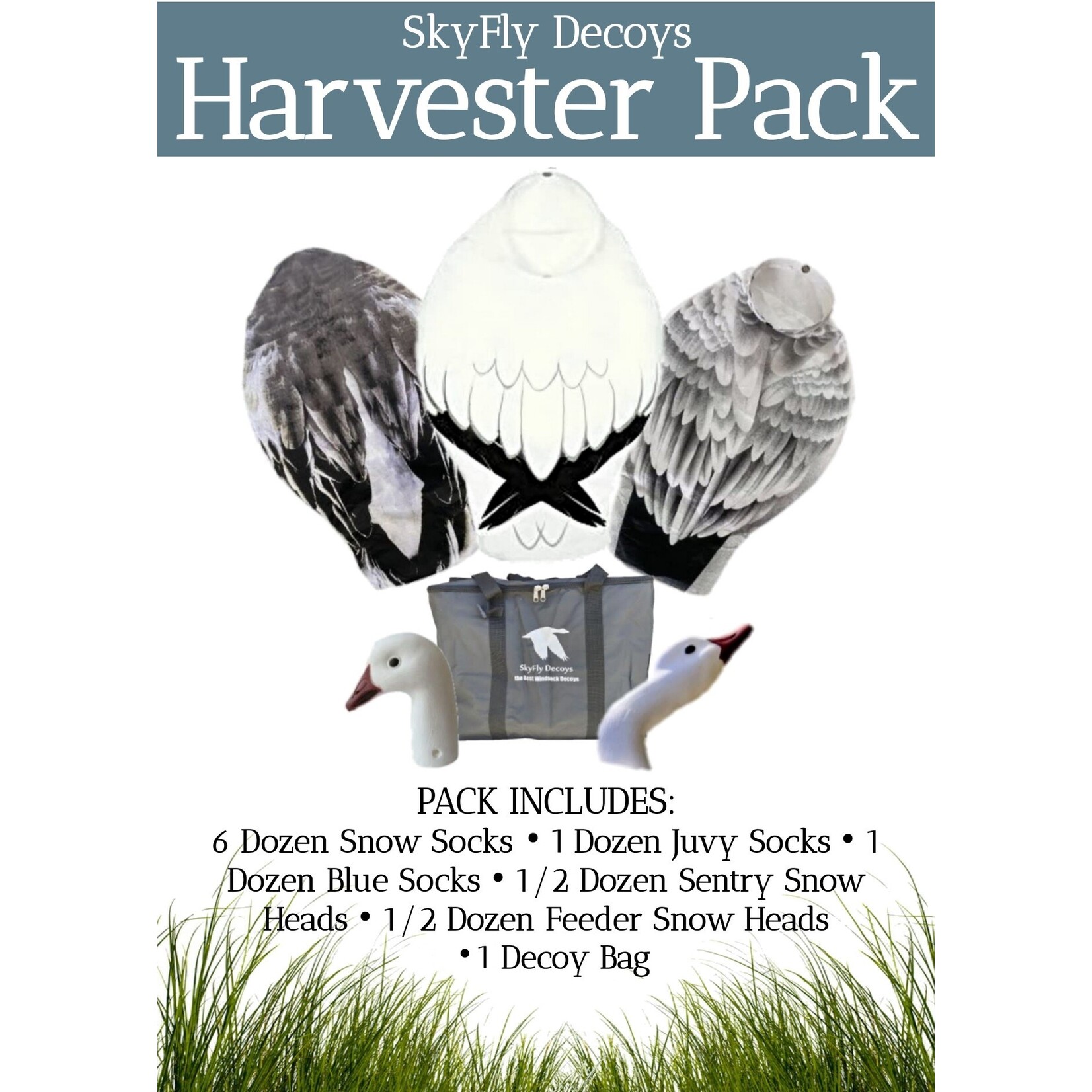 Goose Harvester Decoy Pack with Bag
