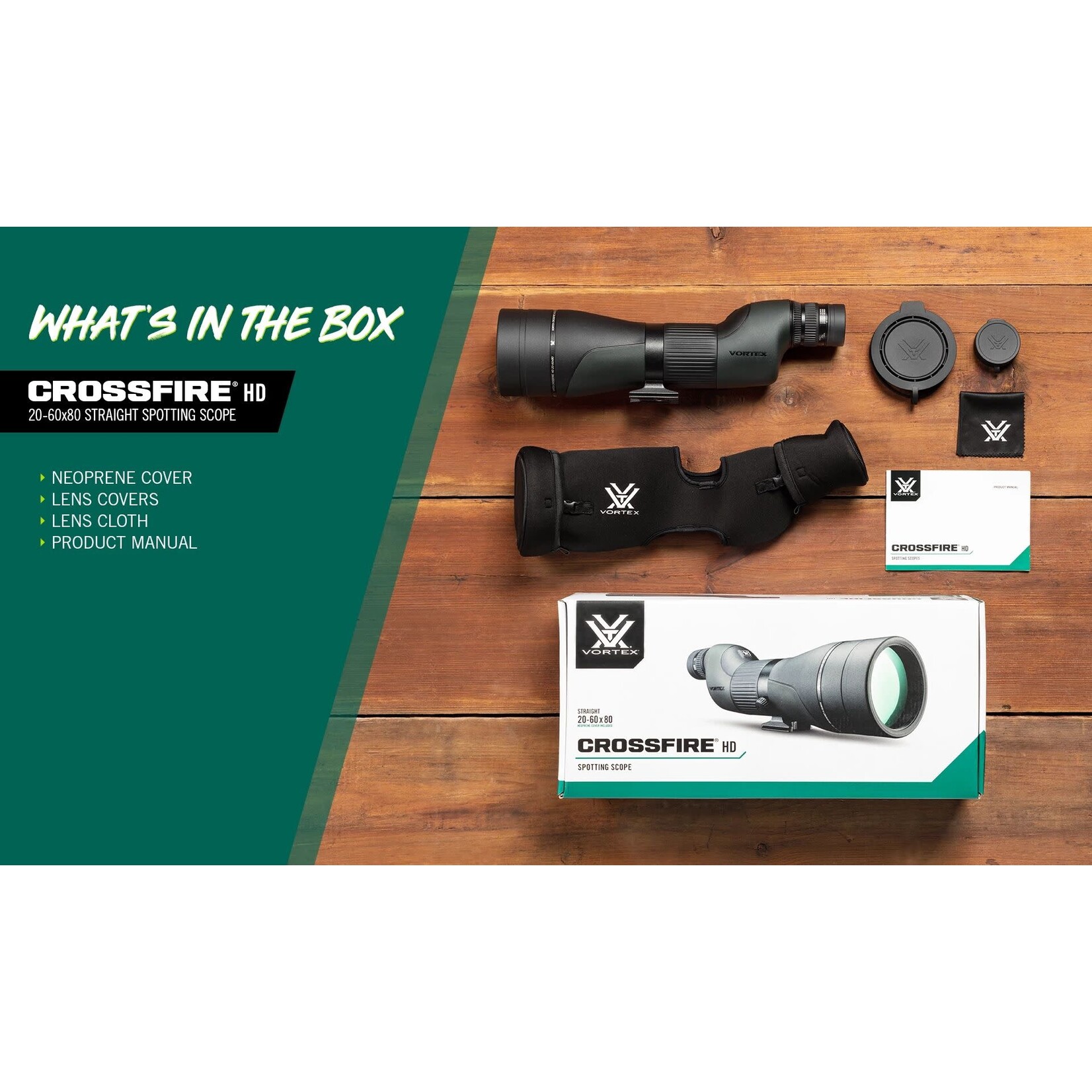 Vortex Vortex Crossfire HD 20-60x80 Straight Spotting Scope