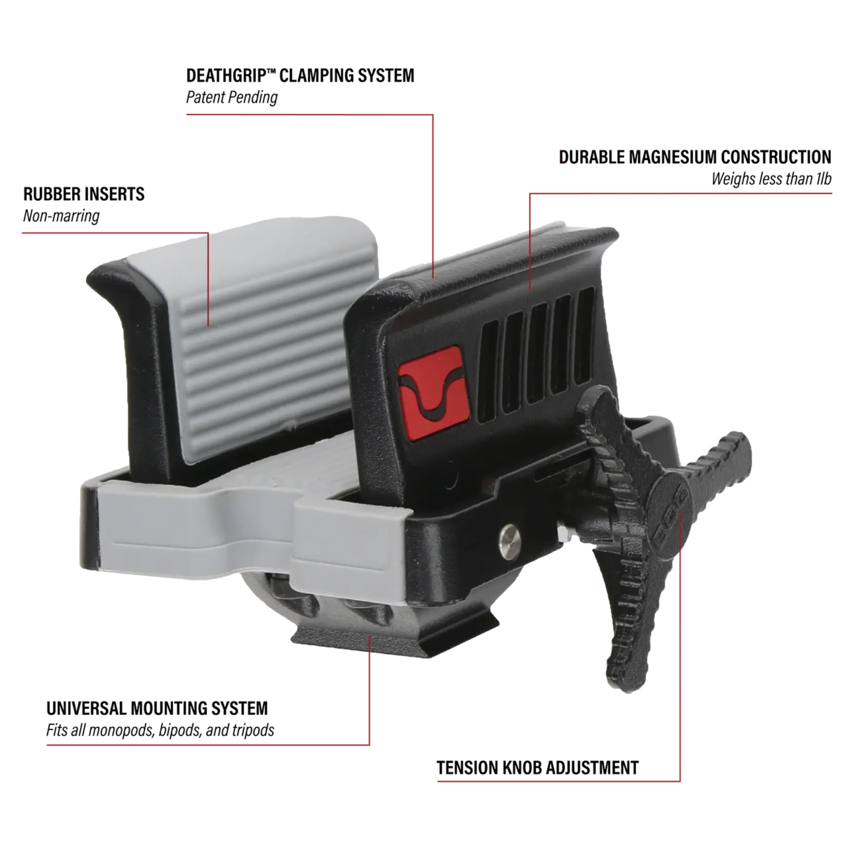 BOG BOG DeathGrip Ultralite Clamping Tripod Head