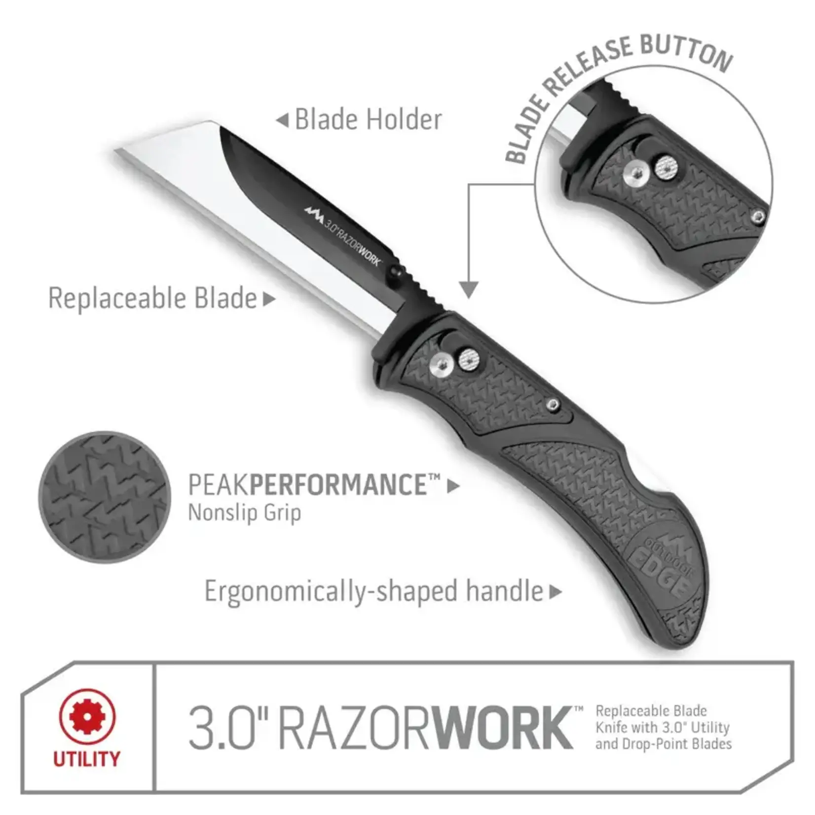 Outdoor Edge Outdoor Edge Razor Work Folding Knife 2 pk