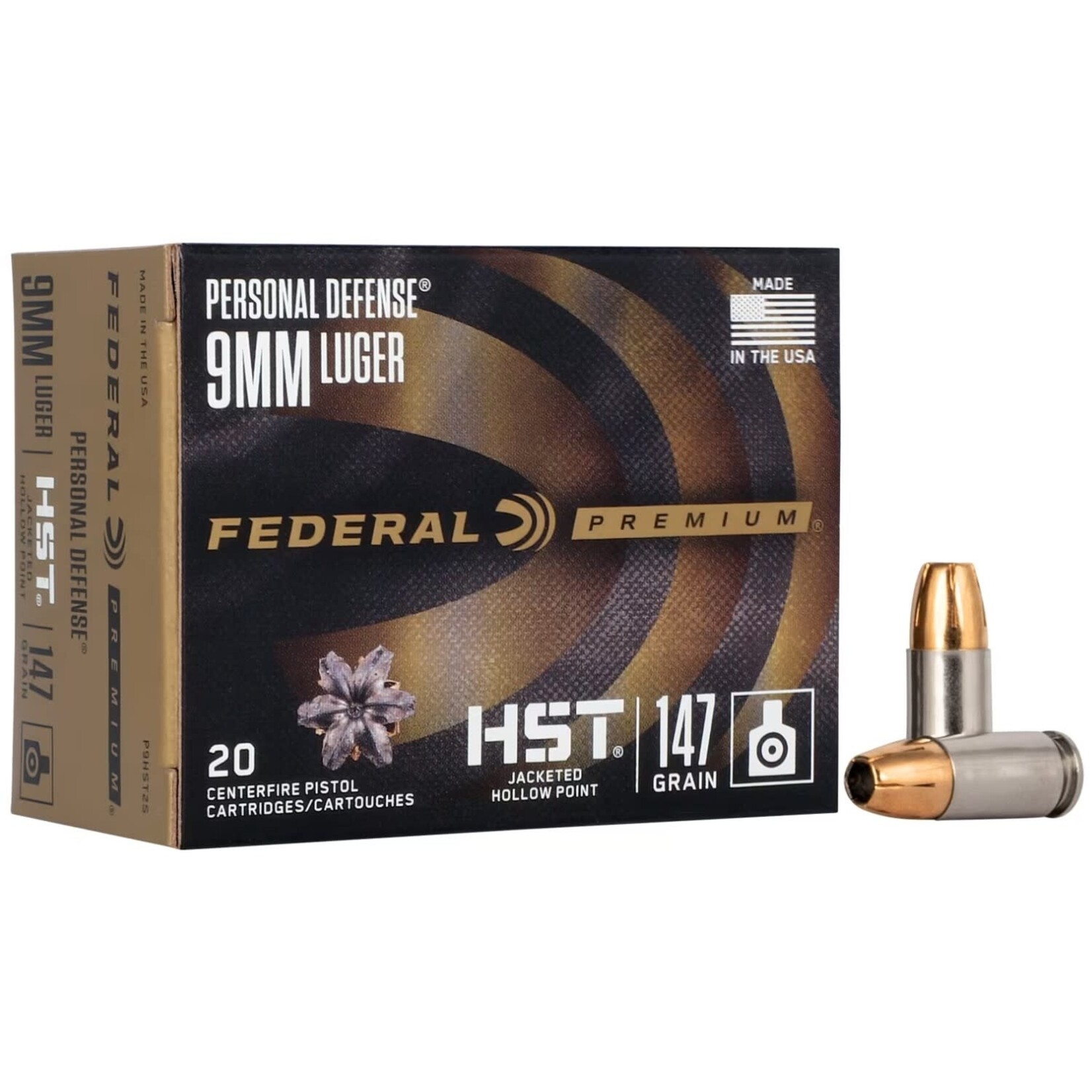 Federal Federal Premium Personal Defense 9mm 147 gr HST JHP 20 Rnds