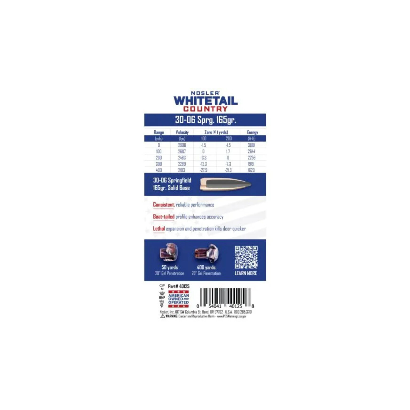 Nosler Nosler Whitetail Country Ammuntion