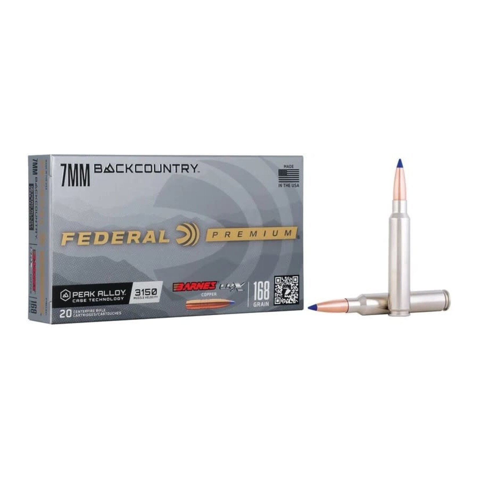 Federal Federal Premium Ammunition 7mm Backcountry 168 gr Barnes LRX 20 rnds