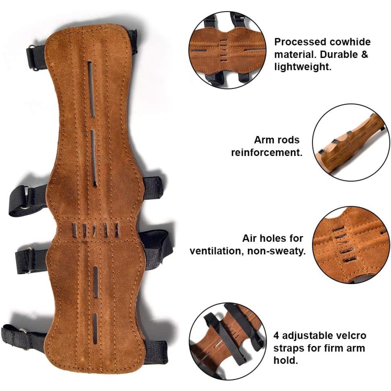 Golden Arrow Archery Arm Guard - Suede Leather