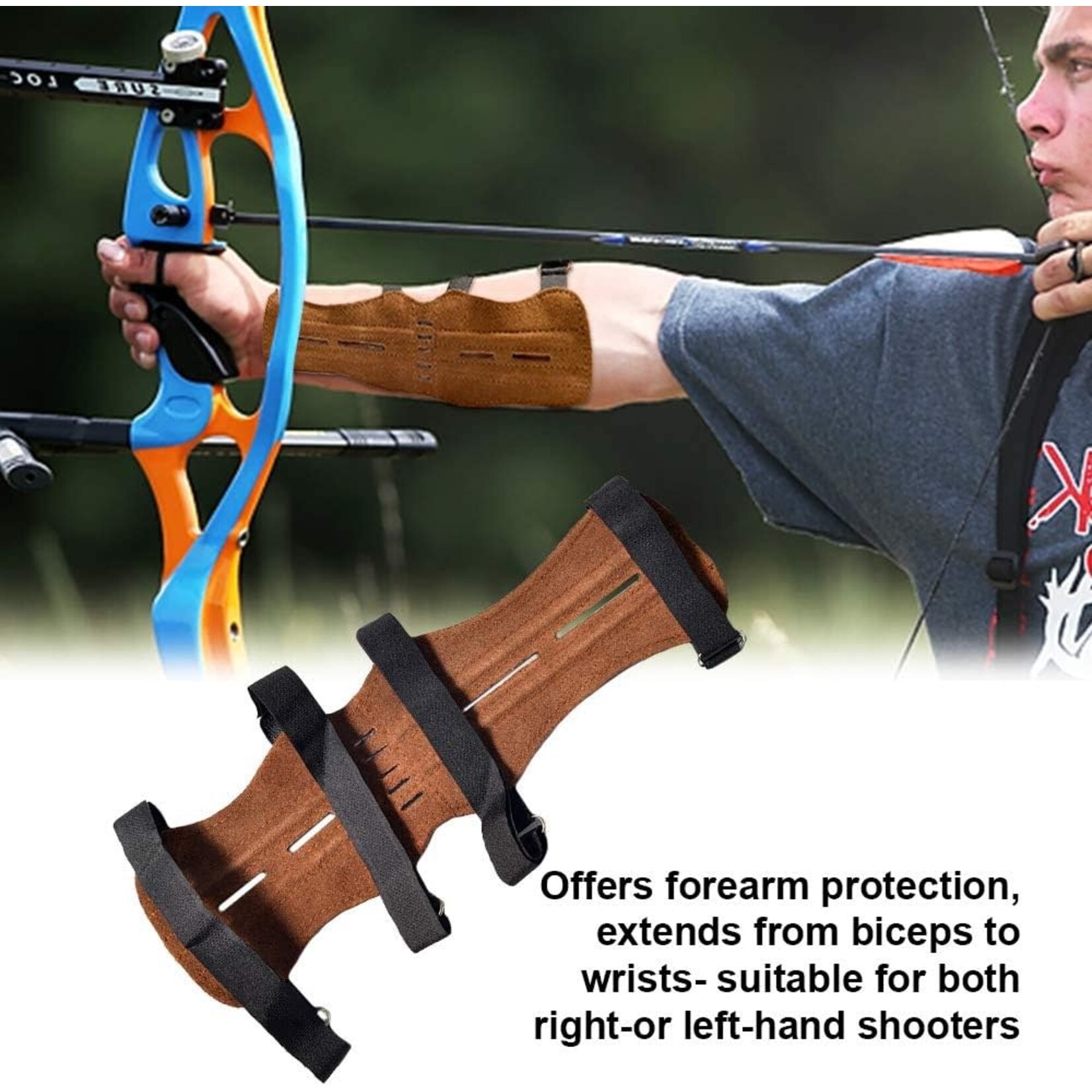 Golden Arrow Archery Arm Guard - Suede Leather