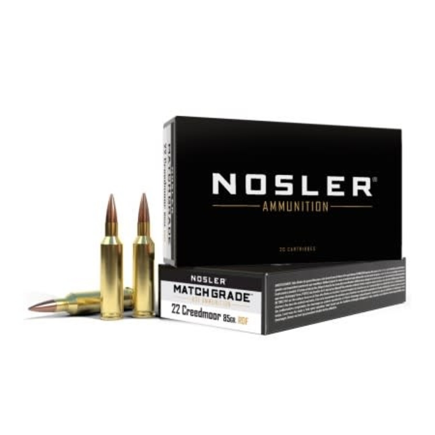 Nosler Nosler Match Ammo 22 Creedmoor 85gr RDF 20 rnds