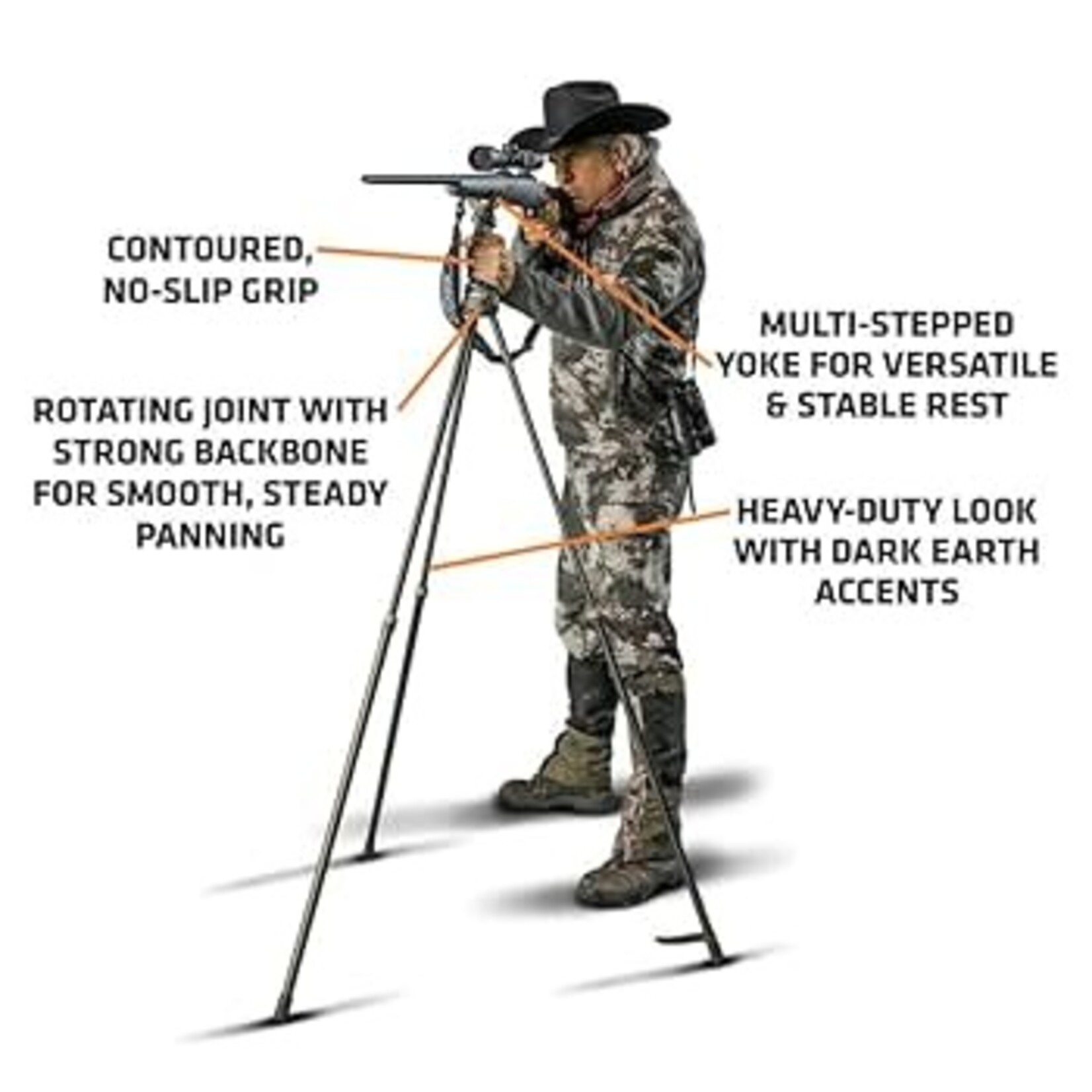 Primos Primos Trigger Stick Gen 2 - Jim Shockey DeluxeTripod 24"-62"