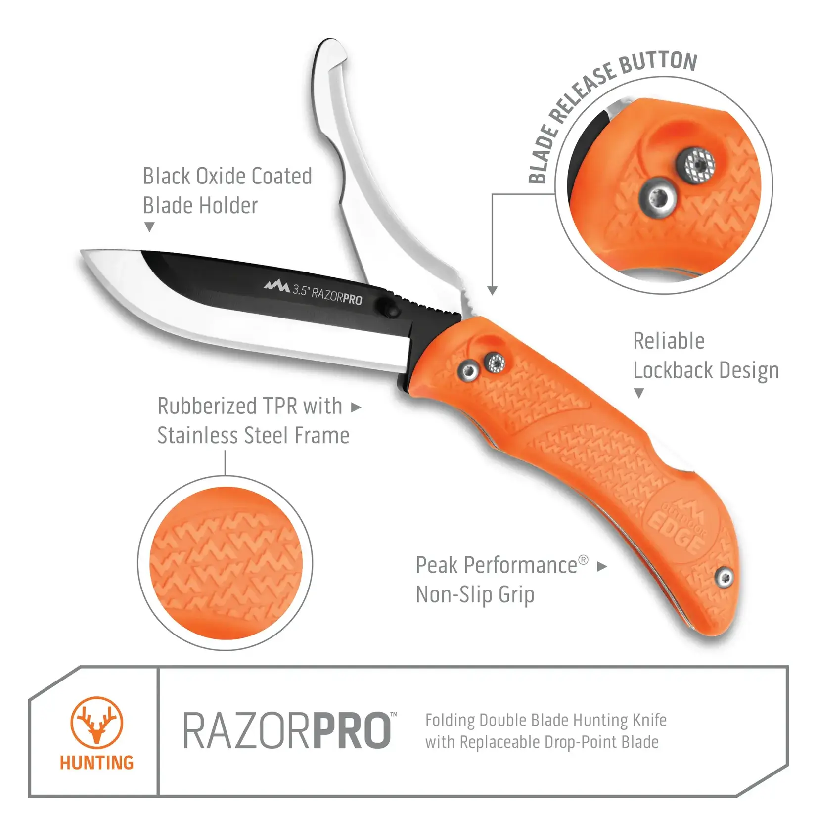 Outdoor Edge Outdoor Edge Razor-Pro G Orange w/6 Blades