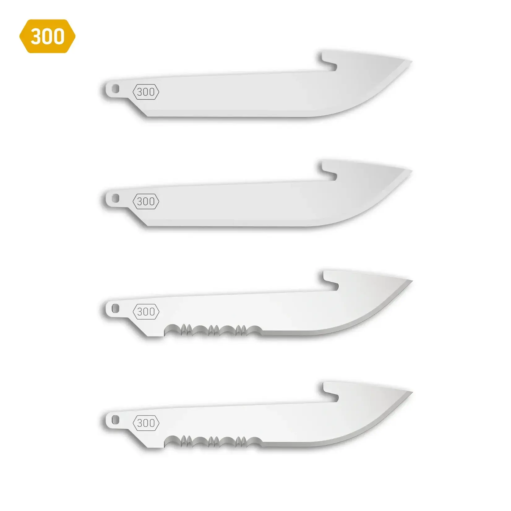 Outdoor Edge Outdoor Edge 300  (3") Drop Point Combo Pack Replacement Blades 4 pk