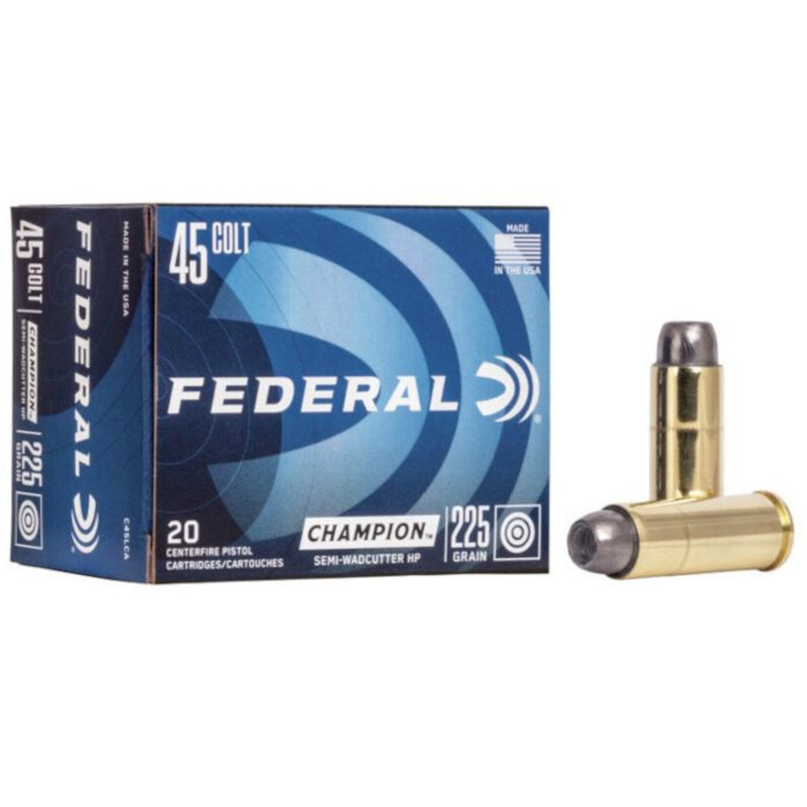 Federal Federal Champion 45 Colt 225 gr HP Semi-Wadcutter 20 rnds