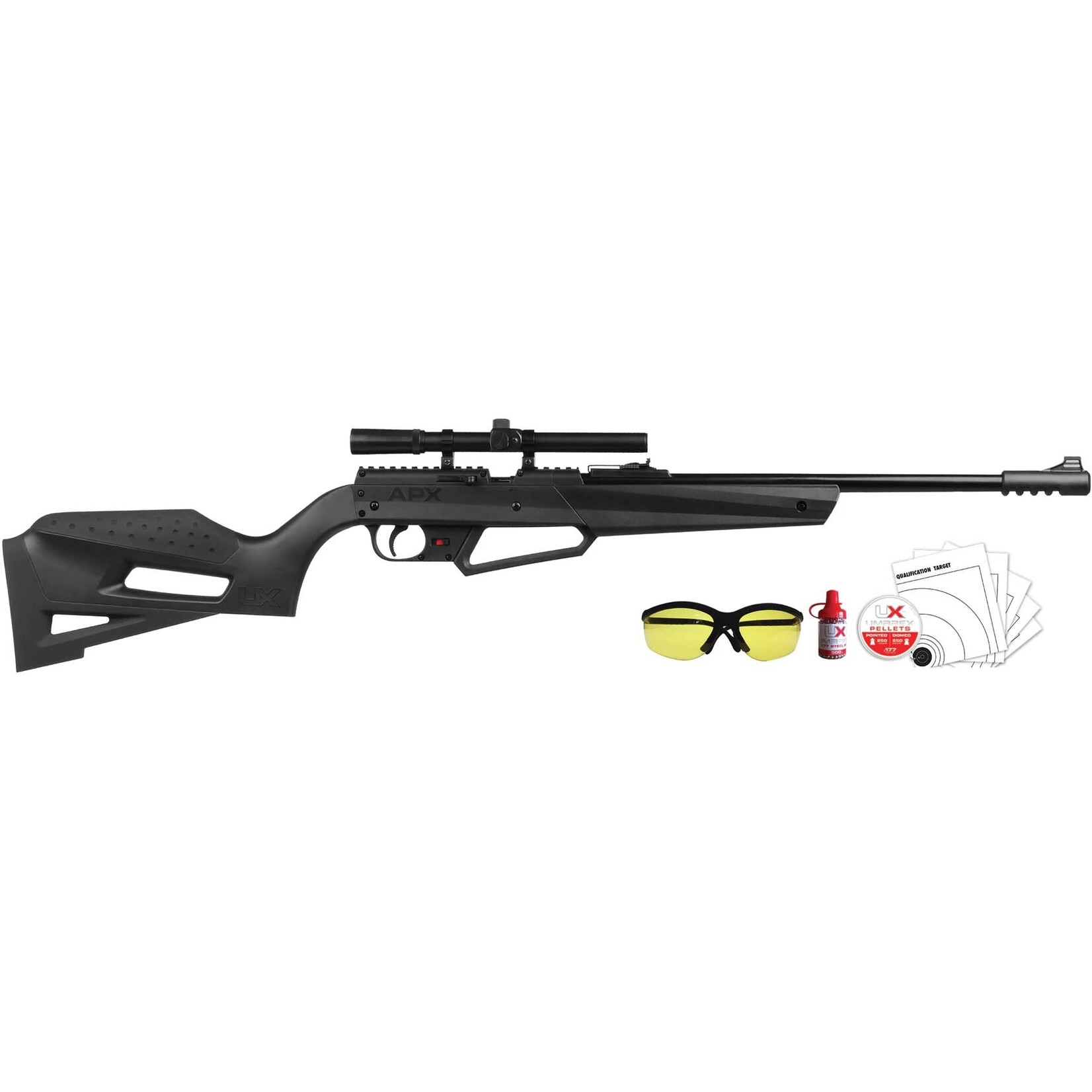 Umarex .177 cal - Umarex Ruger NXG APX 490 Multi Pump 490 Fps Scope Package Pellet Rifle