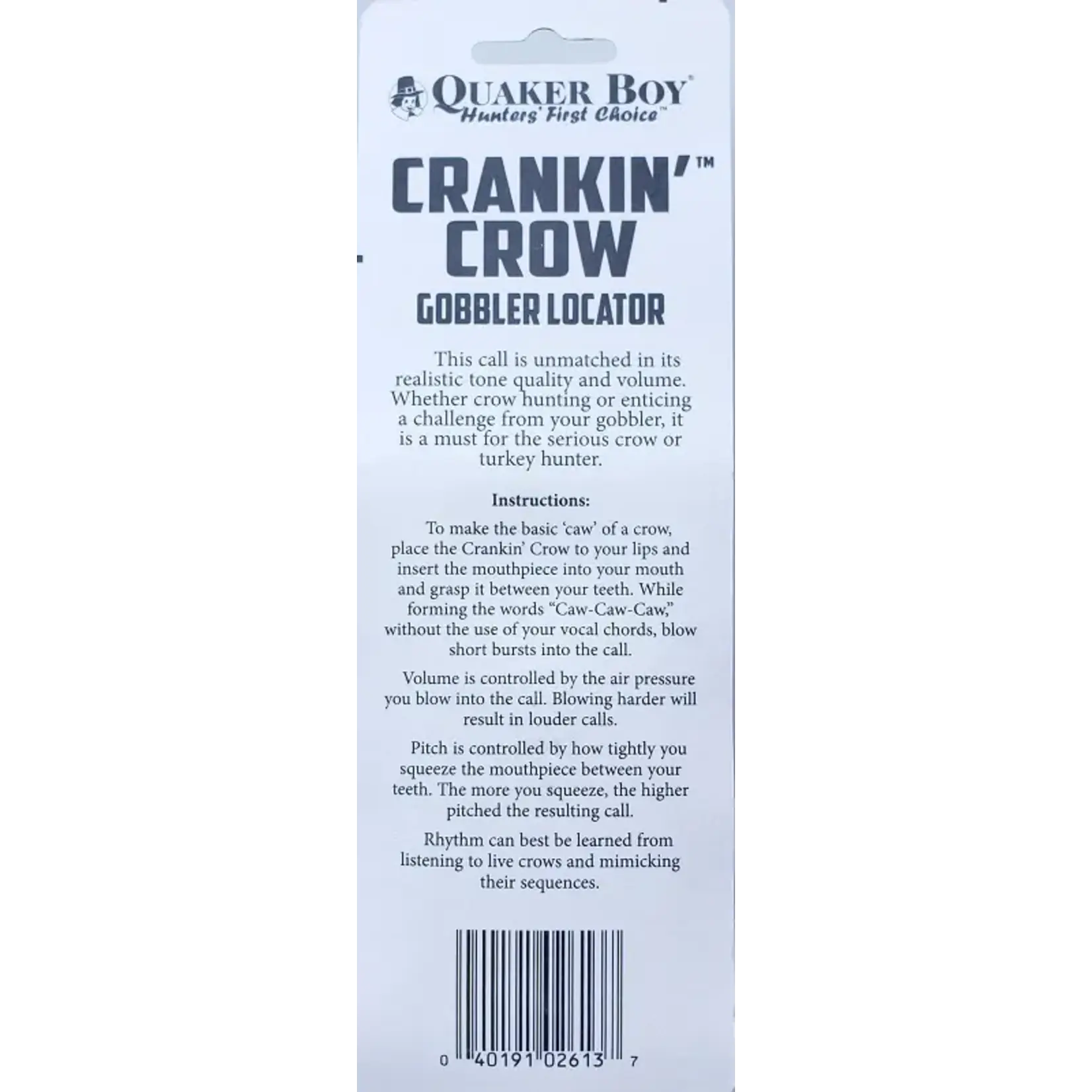 Quaker Boy Quaker Boy Crankin Crow Gobbler Locator Turkey Call