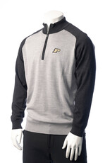 PURDUE GOLF COLLECTION PGC THE CHITOWN MERINO WOOL RAGLAN 1/2 ZIP