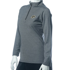 PURDUE GOLF COLLECTION PGC BUTTER STRIPE WOMEN'S 1/2 ZIP