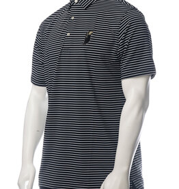 PURDUE GOLF COLLECTION PGC THE CARMEL ECOTEC STRIPE POLO