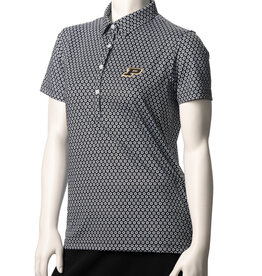 PURDUE GOLF COLLECTION PGC WOMENS QB1 PRINT POLO