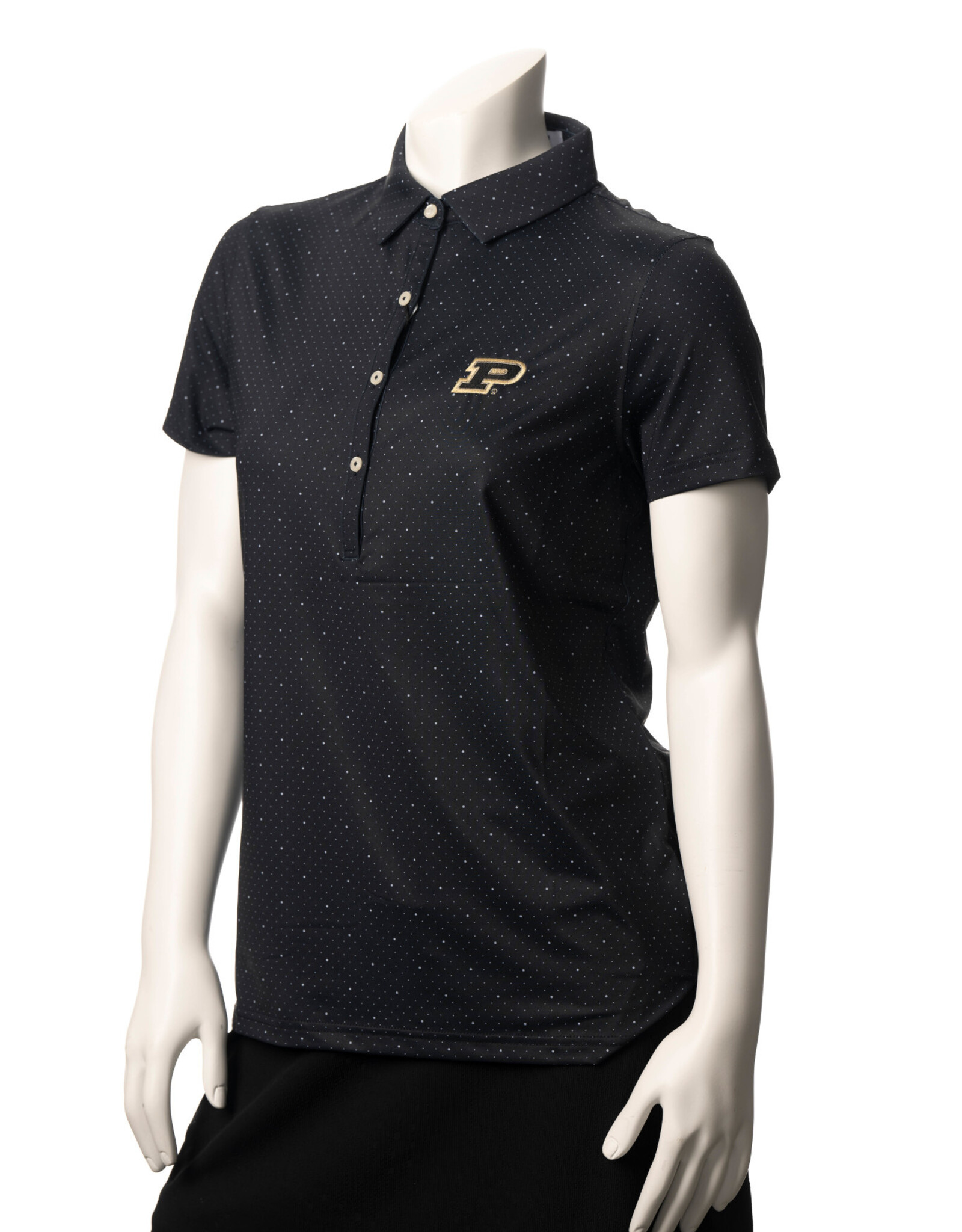 PURDUE GOLF COLLECTION PGC WOMENS SKYWALKER DOT ECOTEC POLO
