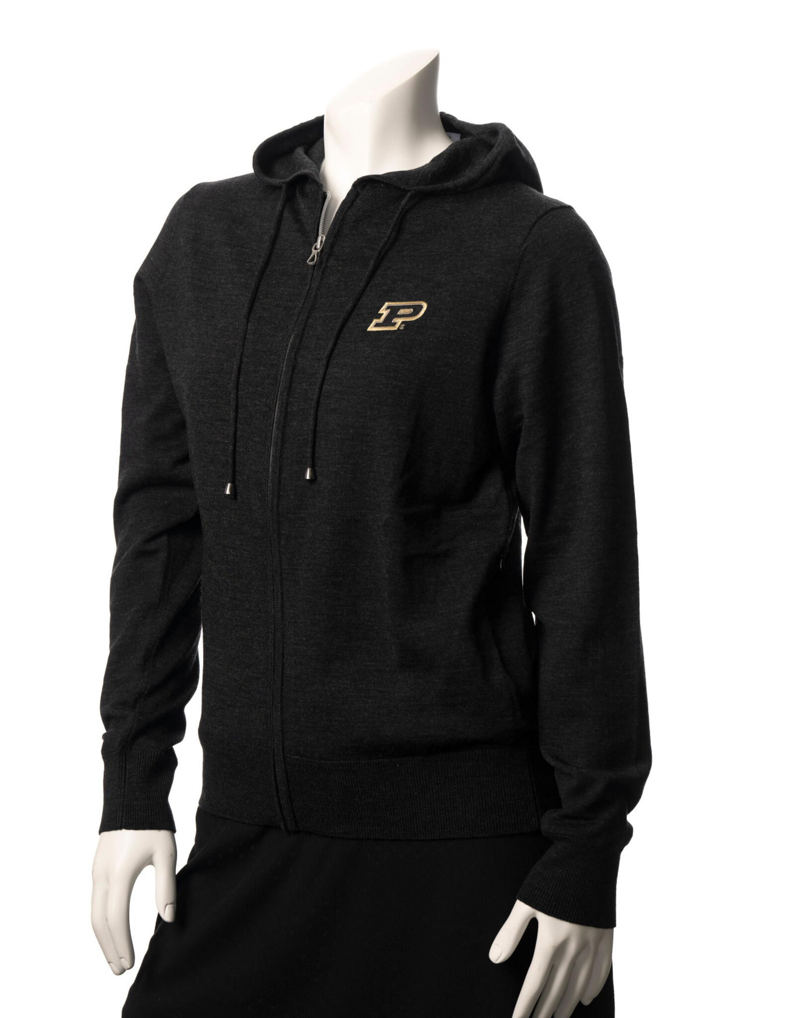PURDUE GOLF COLLECTION PGC WOMEN'S CHITOWN MERINO WOOL FULL-ZIP HOODIE