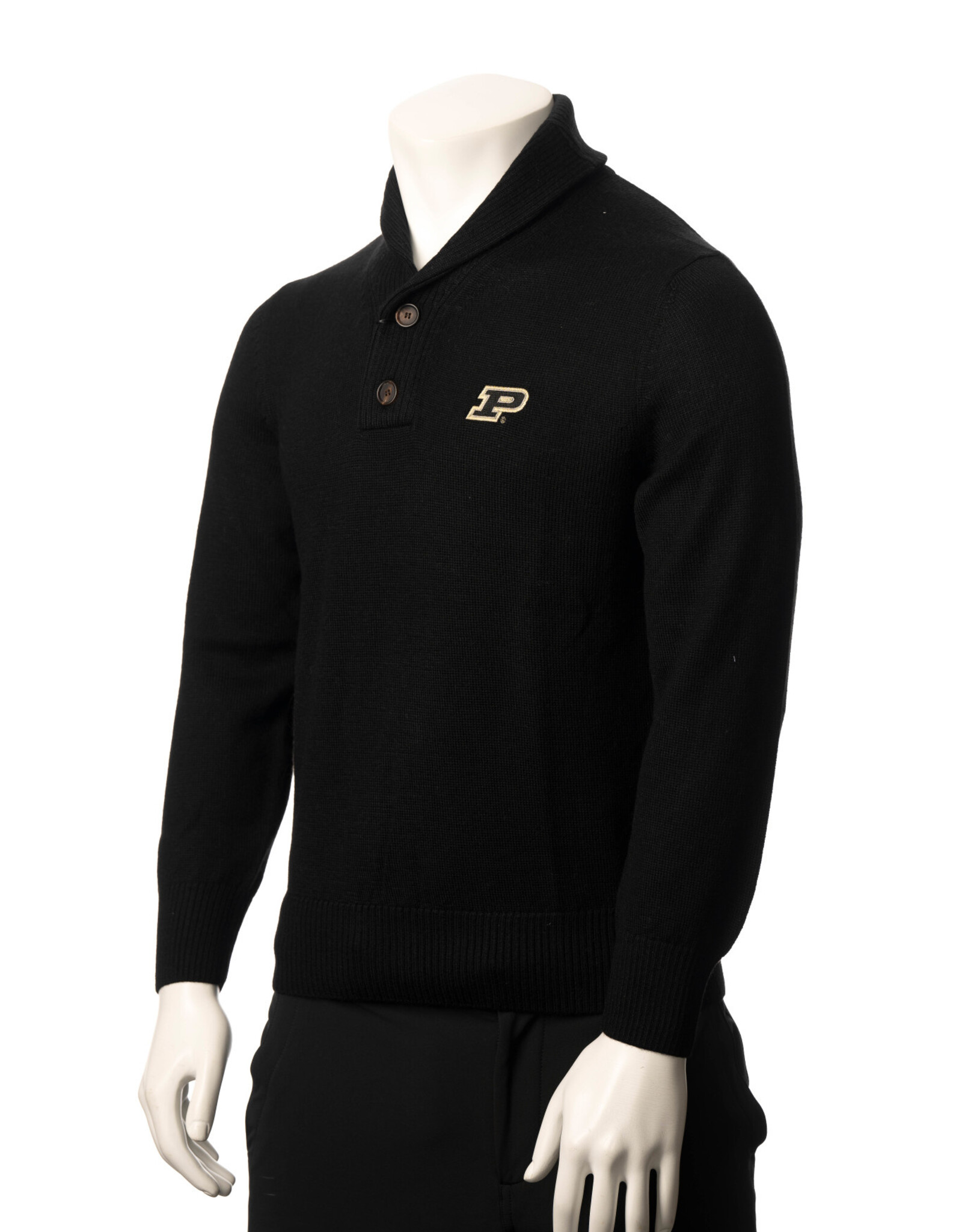 PURDUE GOLF COLLECTION PGC ROYAL ALPACA WOOL 2 BUTTON SWEATER