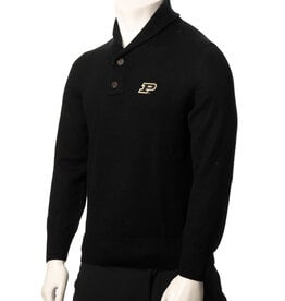 PURDUE GOLF COLLECTION PGC ROYAL ALPACA WOOL 2 BUTTON SWEATER