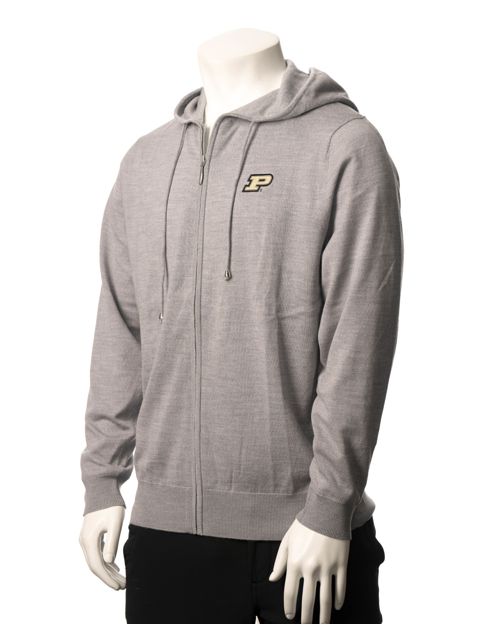 PURDUE GOLF COLLECTION PGC CHITOWN MERINO WOOL FULL-ZIP HOODIE