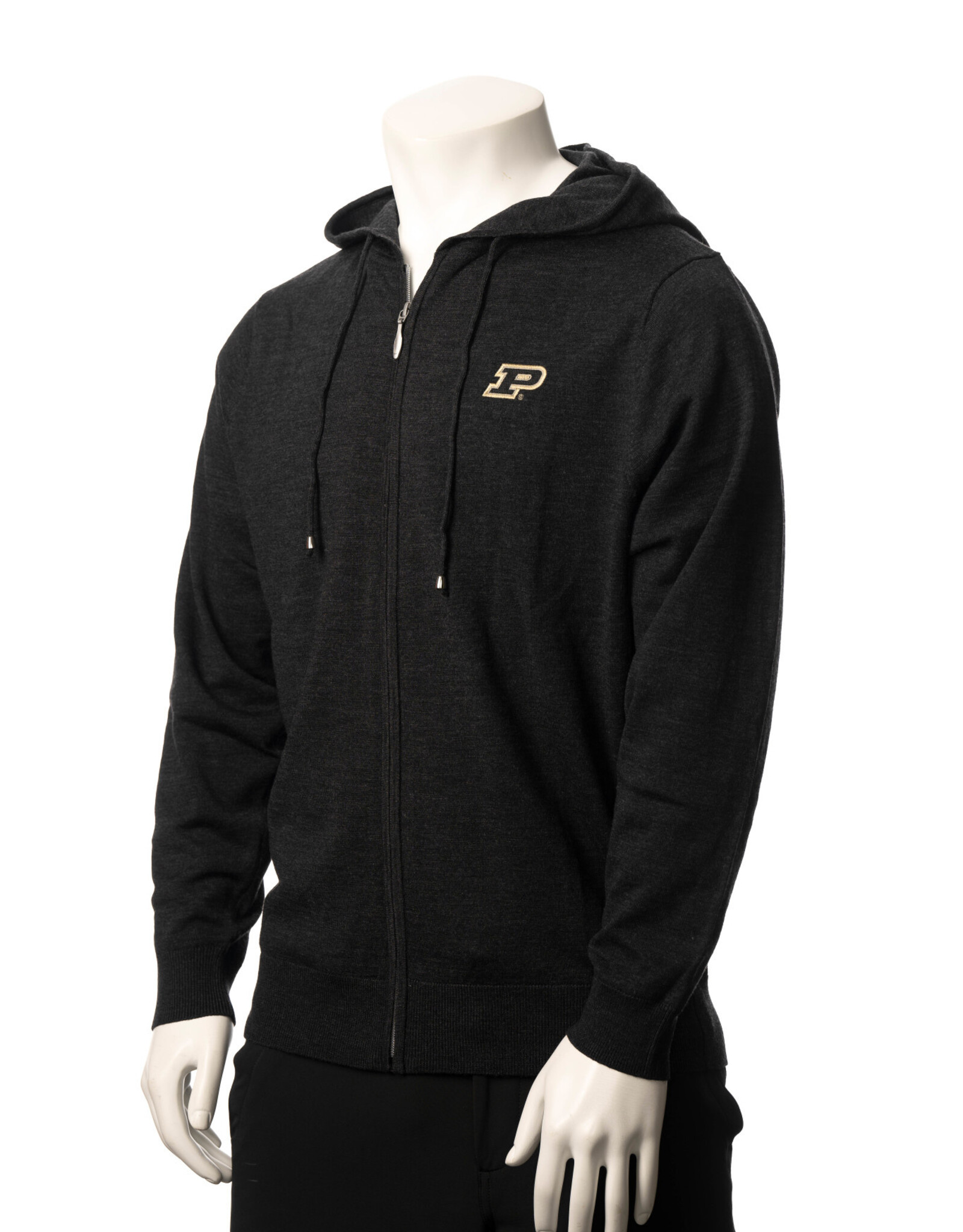 PURDUE GOLF COLLECTION PGC CHITOWN MERINO WOOL FULL-ZIP HOODIE