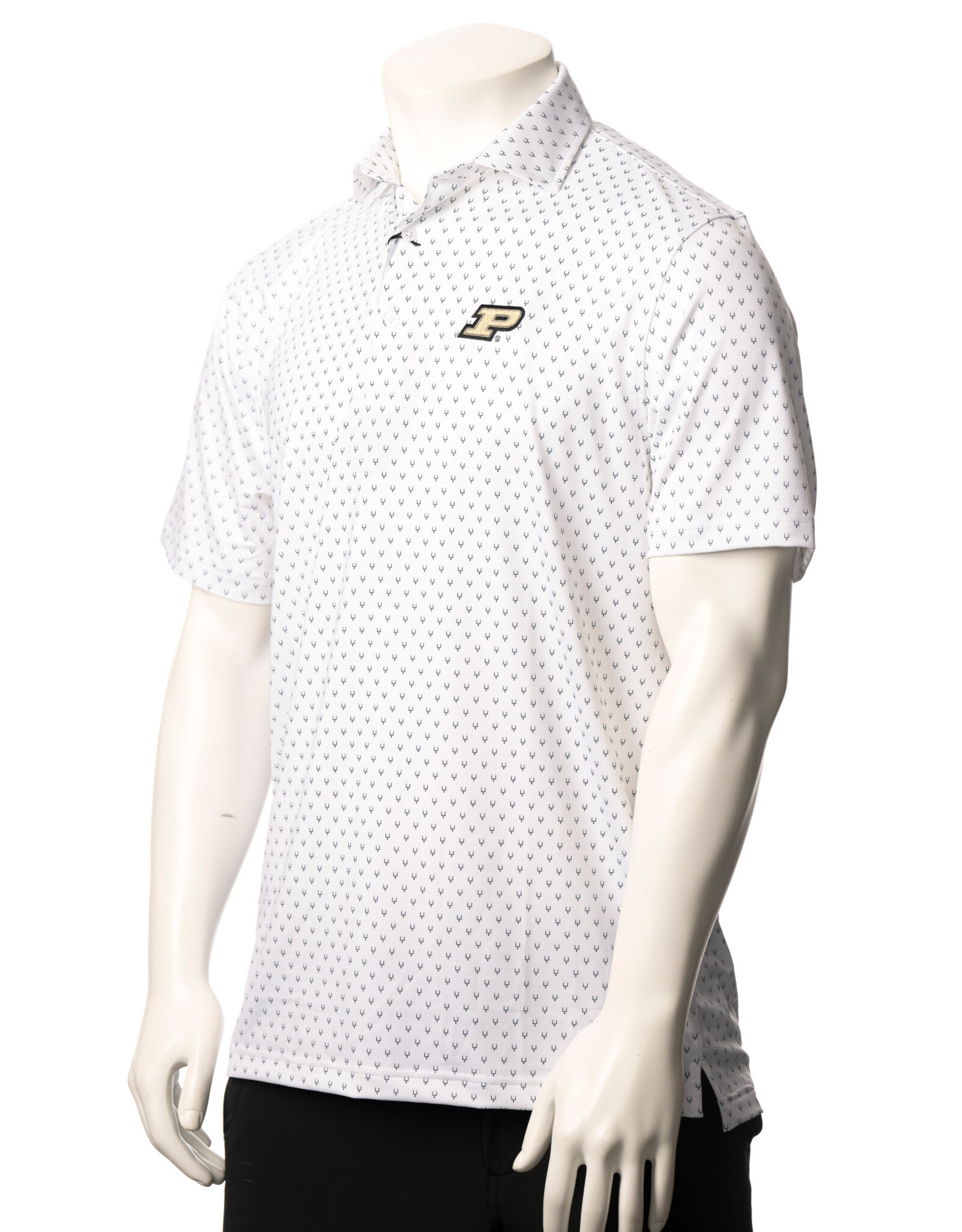 PURDUE GOLF COLLECTION PGC TOUCHDOWN PRINT POLO