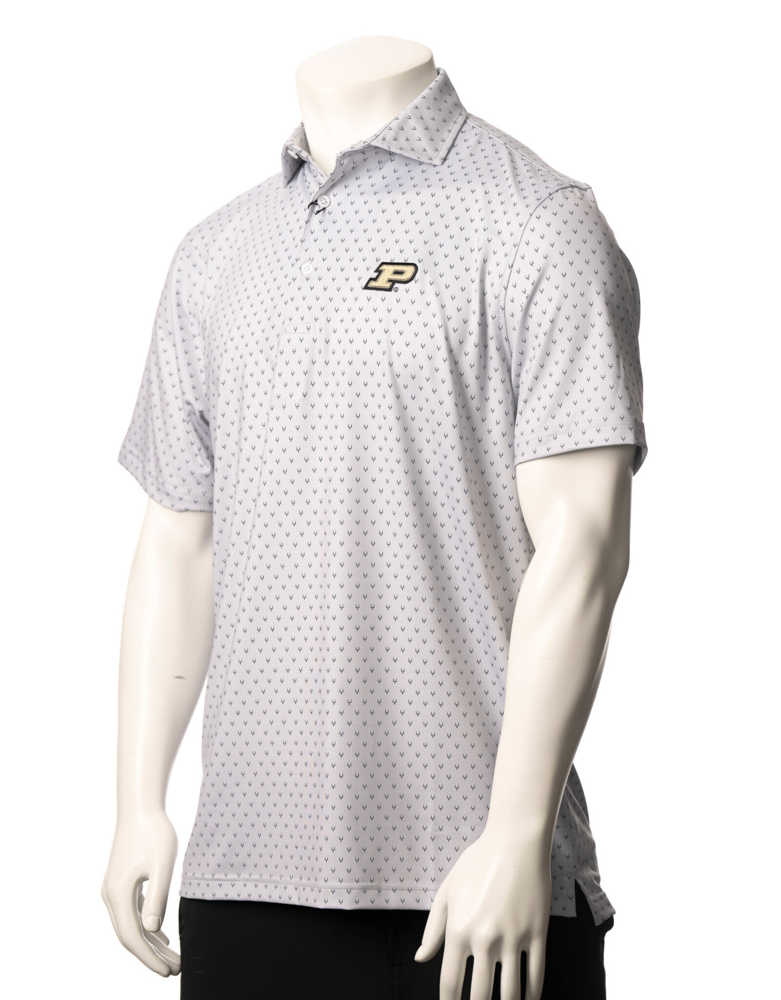 PURDUE GOLF COLLECTION PGC TOUCHDOWN PRINT POLO
