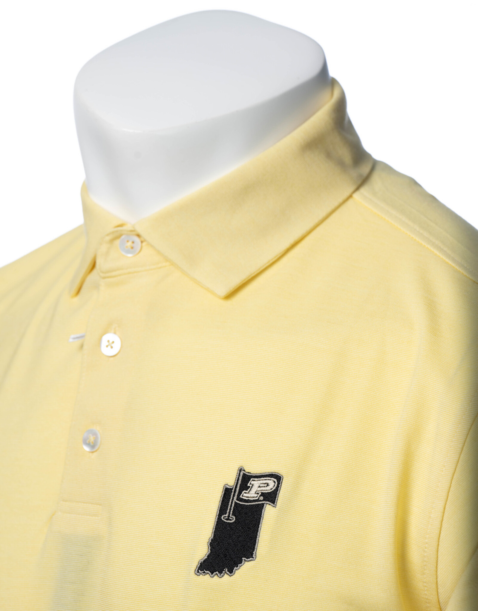 PURDUE GOLF COLLECTION PGC BUTTER STRIPE POLO