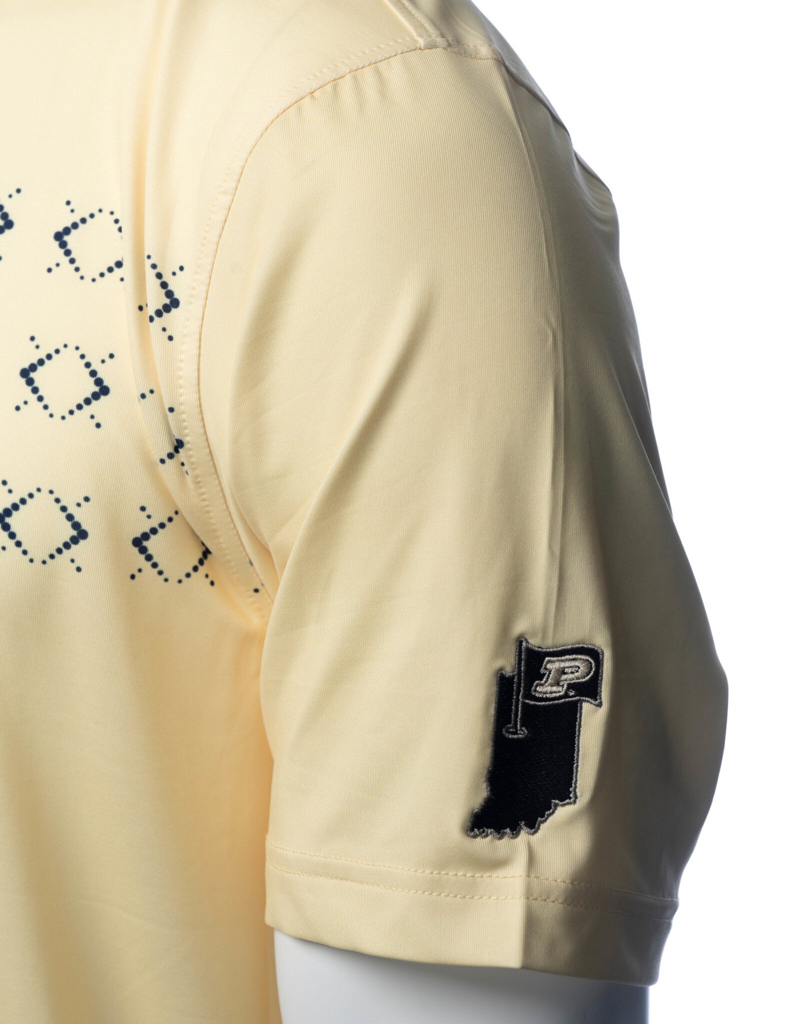 PURDUE GOLF COLLECTION PGC JUSTIN DOT ARGYLE ECOTEC POLO