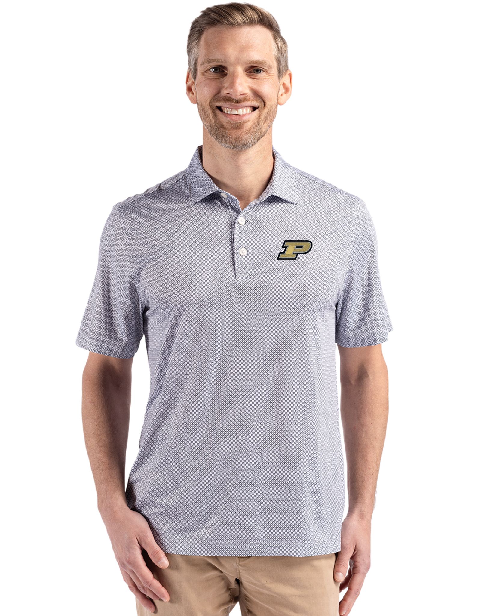 CUTTER & BUCK CB 1343 PIKE DIAMOND DOT PRINT POLO