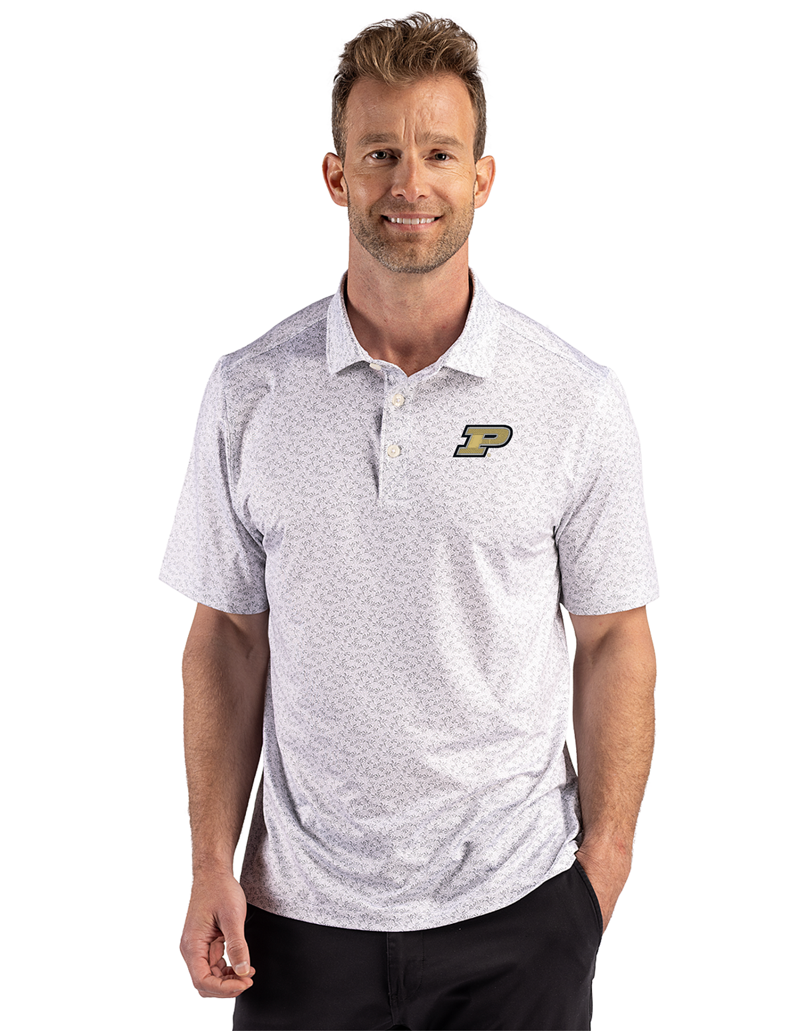 CUTTER & BUCK CB 1391 PIKE FERN PRINT POLO