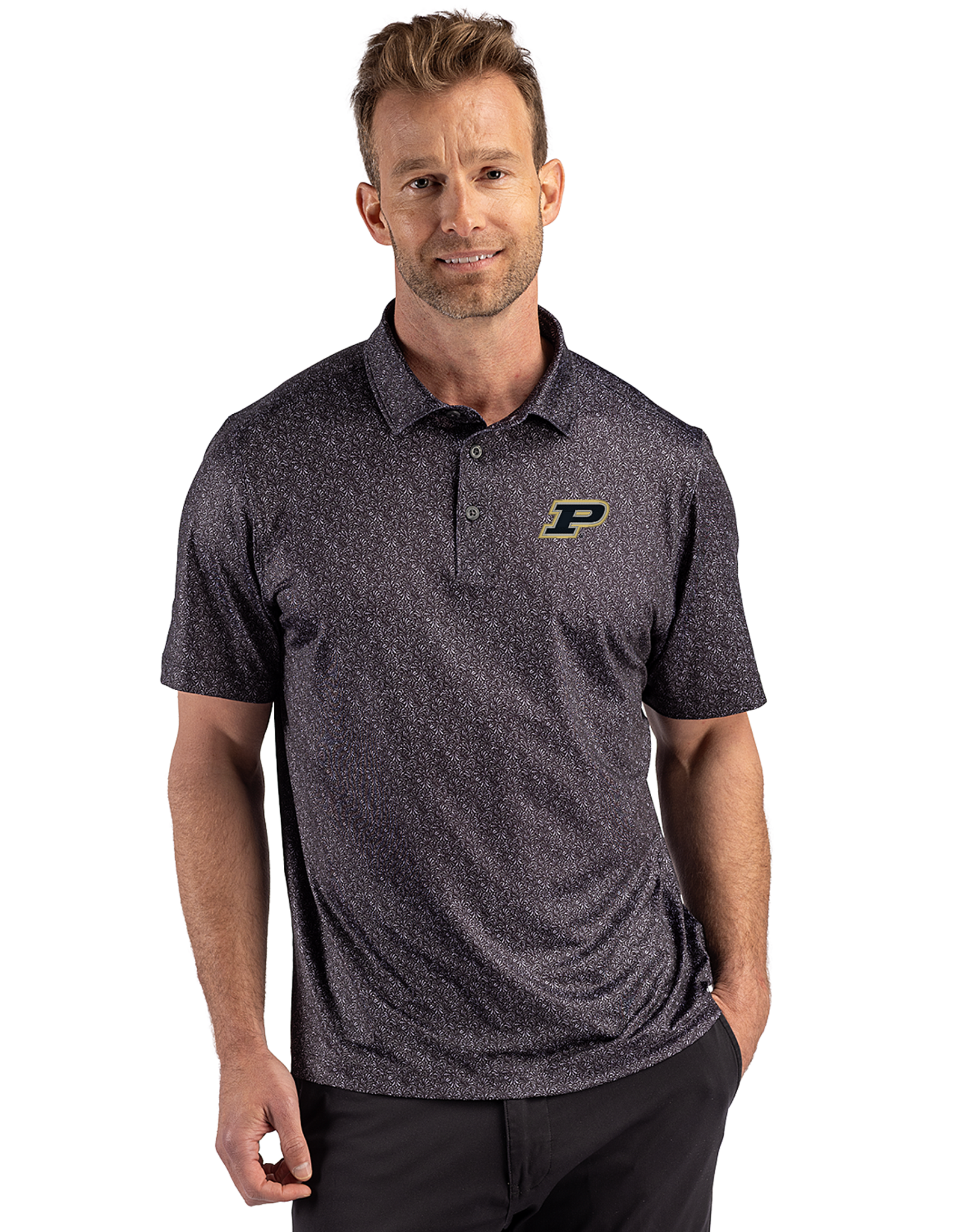 CUTTER & BUCK CB 1391 PIKE FERN PRINT POLO