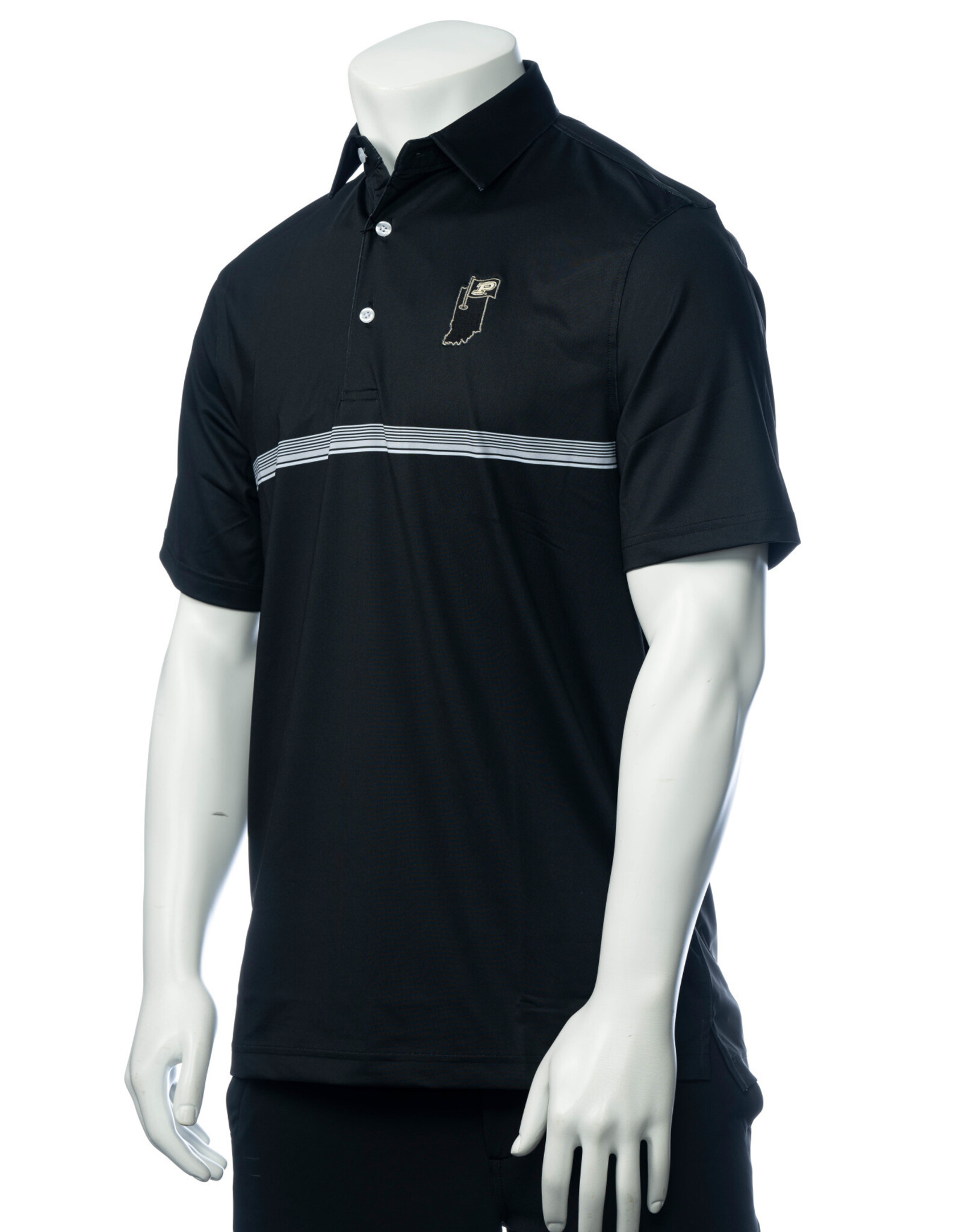 PURDUE GOLF COLLECTION PGC HAMILTON STRIPE POLO