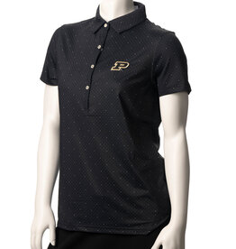 PURDUE GOLF COLLECTION PGC WOMEN'S SKYWALKER DOT ECOTEC POLO
