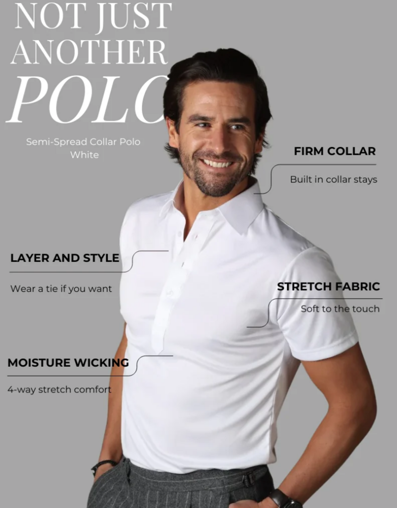 COLLARS & Co. C&C SEMI-SPREAD POLO