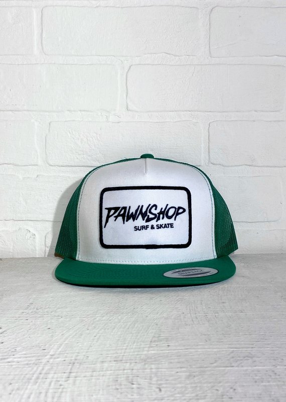 Pawnshop Pawn Outhouse Trucker BLK/WHT Patch