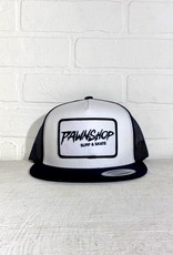 Pawnshop Pawn Outhouse Trucker BLK/WHT Patch