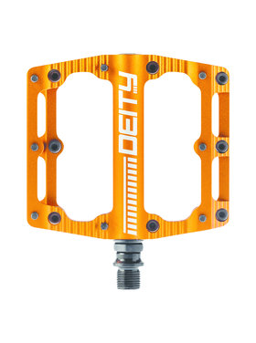 Deity Deity, Black Kat, Pédales plateformes, Corps: Aluminium, Axe: Cr-Mo, 9/16'', Orange, Paire
