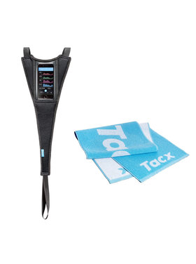 Tacx Tacx, Ensemble de protection contre la transpiration, toile anti-transpiration avec pochette pour téléphone et serviette., T2935