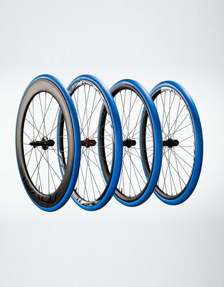 Tacx Tacx Pneu d'Entraînement Bleu Pliable 60TPI