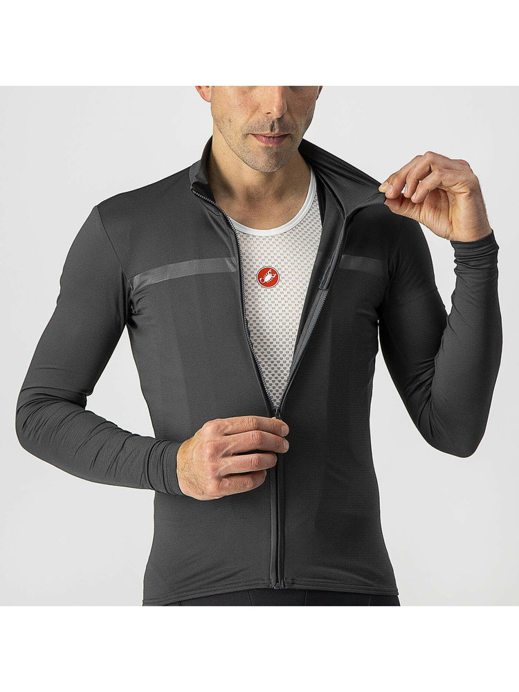 Castelli Castelli Maillot Pro Thermal Mid LS Gris