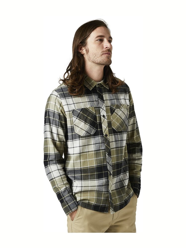 Fox Fox Chemise Grainz Utility Flannel  - Bark