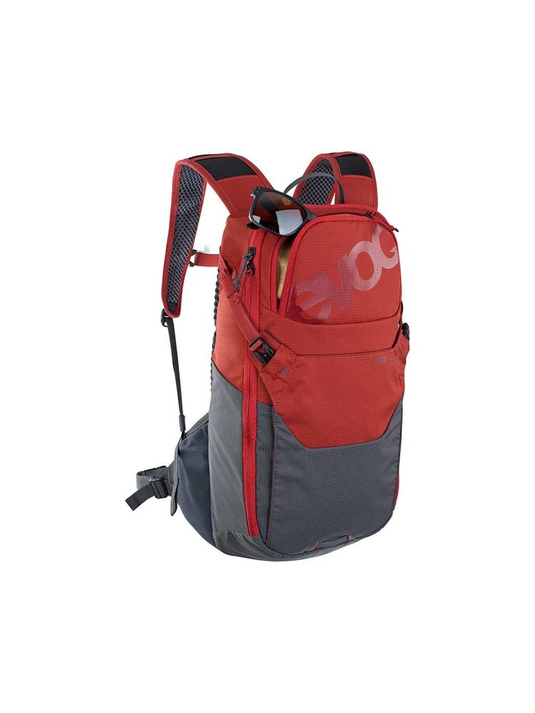 EVOC EVOC, Ride 12, Sac d'hydratation, Volume: 12L, Réservoir: Inclus (2L), Rouge Chili/Gris Carbone