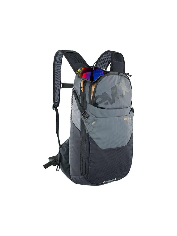EVOC EVOC, Ride 12, Sac d'hydratation, Volume: 12L, Réservoir: Inclus (2L), Carbone/Gris