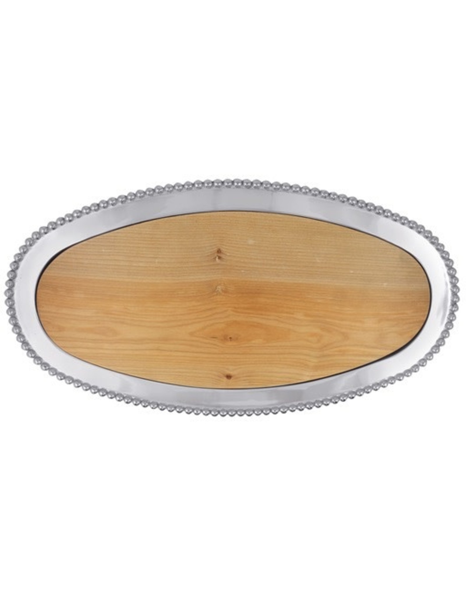 Mariposa String of Pearls Maple Oval Wood Server 23.5x12.5