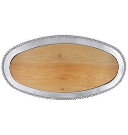 Mariposa String of Pearls Maple Oval Wood Server 23.5x12.5