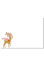 Caspari Party Invitations Embossed Foil Reindeer Blank Invites 8pk